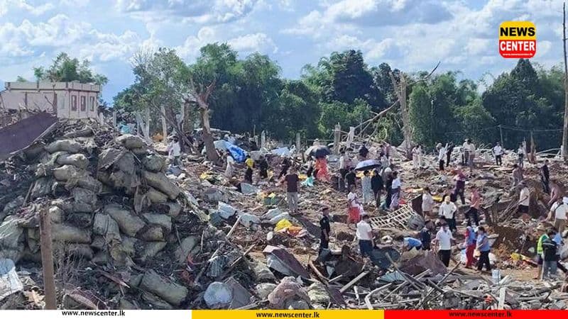 මියන්මාරයේ ගමක පිපිරීමක් - 55දෙනෙකු ජීවිතක්ෂයට